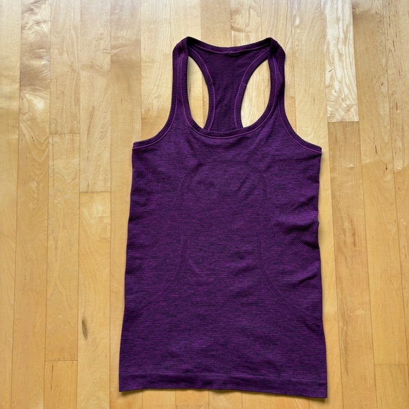 lululemon athletica Tops - Lululemon Swiftly Tech Racerback - Chilled Grape / Black - Size 4